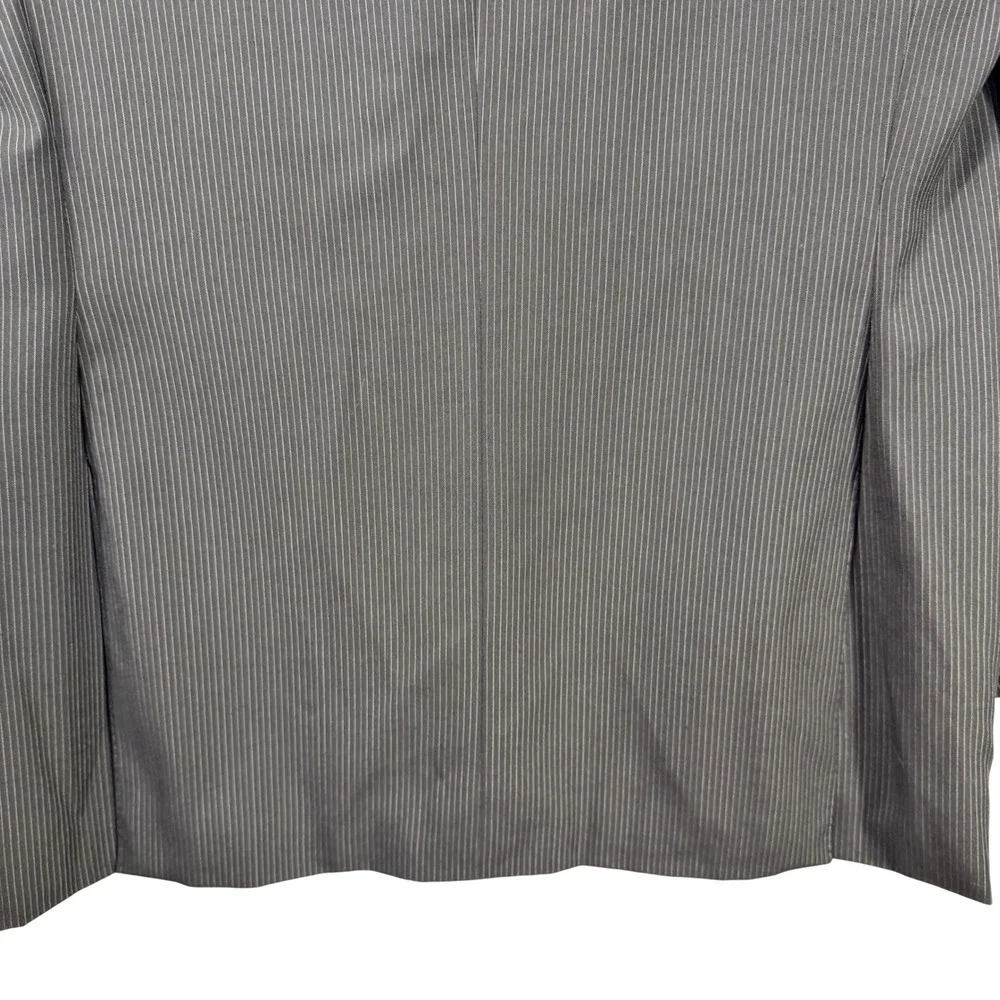 Tiglio‎ Luxe Blazer 42L Super 150s Wool Italy Black  Pinstripe Mens Sport Jacket